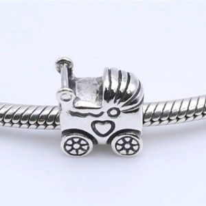 Pandora Baby Carriage Stroller 925 Sterling Silver Charm 790346